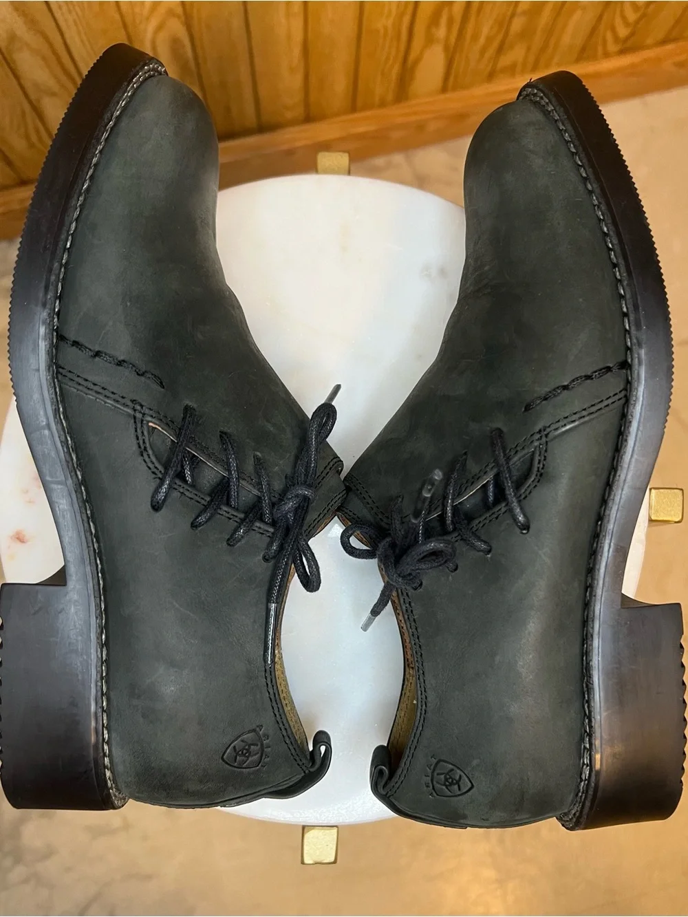 Ariat Dark Gray Women's Shooties Leather Lace Sided Shoes